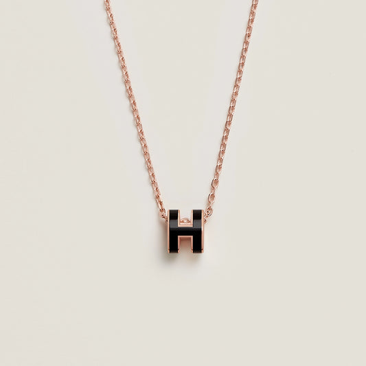 Hermes Mini Pop H pendant 頸鏈黑金