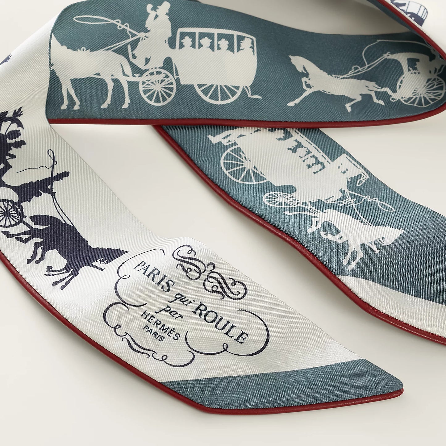 Hermes 2025皮邊Paris Qui Roule forever Twilly