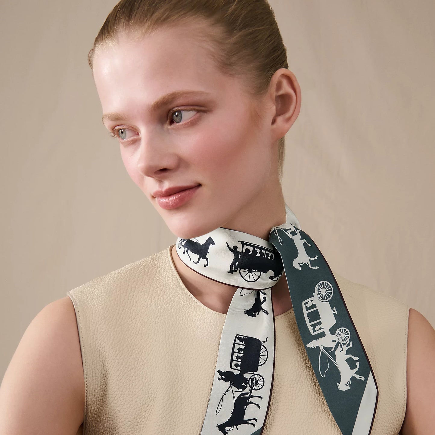 Hermes 2025皮邊Paris Qui Roule forever Twilly