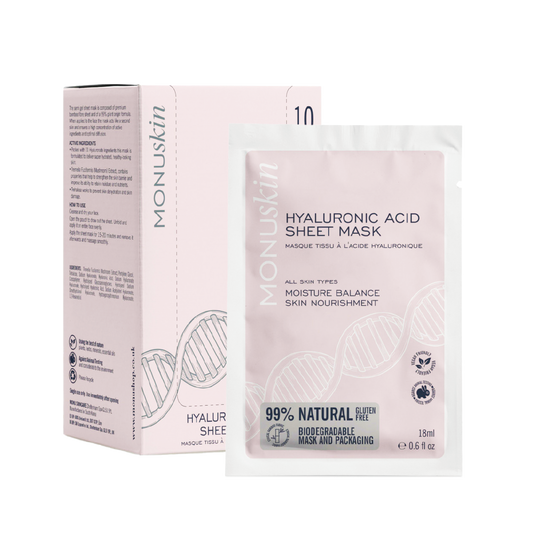 Monuskin 透明質酸補濕純素面膜 HYALURONIC ACID SHEET MASK